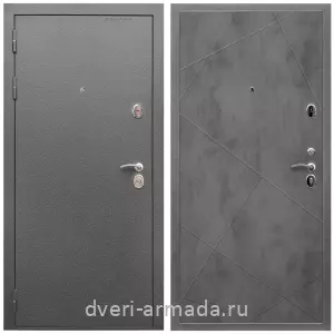 Входные двери МДФ для офиса, Дверь входная Армада Оптима Антик серебро / МДФ 10 мм ФЛ-291 Бетон темный
