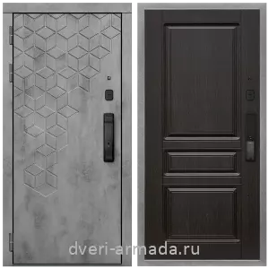 Двери МДФ для квартиры, Дверь входная Армада Квадро МДФ 16 мм Kaadas K9 / МДФ 16 мм ФЛ-243 Венге