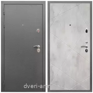 Входные двери толщиной 1.5 мм, Дверь входная Армада Оптима Антик серебро / МДФ 10 мм ФЛ-291 Бетон светлый