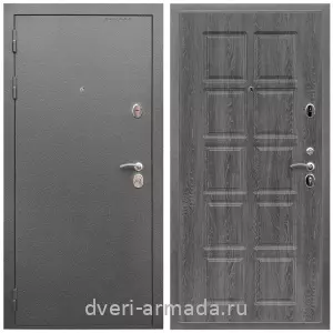 Входные двери МДФ для офиса, Дверь входная Армада Оптима Антик серебро / МДФ 10 мм ФЛ-38 Дуб Филадельфия графит