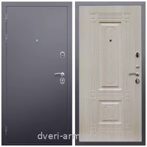 Офисные, Дверь входная Армада Люкс Антик серебро / МДФ 6 мм ФЛ-2 Дуб белёный от производителя в коттедж с теплоизоляцией