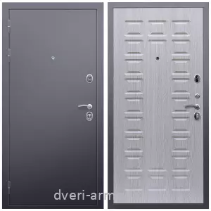 Входные двери с двумя петлями, Дверь входная Армада Люкс Антик серебро / МДФ 16 мм ФЛ-183 Дуб белёный