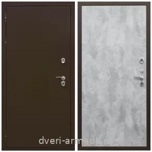 Тамбурные двери, Дверь входная железная утепленная  Армада Термо Молоток коричневый/ МДФ 6 мм ПЭ Цемент светлый