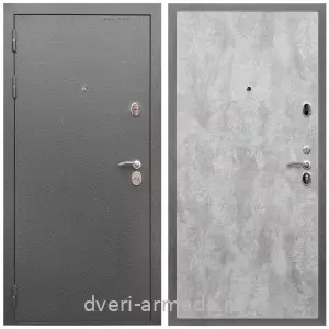 Входные двери МДФ для офиса, Дверь входная Армада Оптима Антик серебро / МДФ 6 мм ПЭ Цемент светлый