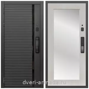Двери МДФ для квартиры, Умная входная смарт-дверь Армада Каскад BLACK МДФ 10 мм Kaadas K9 / МДФ 16 мм ФЛЗ-Пастораль, Дуб белёный