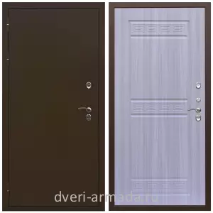 Двери в деревянный дом, Дверь входная в деревянный дом Армада Термо Молоток коричневый/ МДФ 10 мм ФЛ-242 Сандал белый недорого простая в тамбур