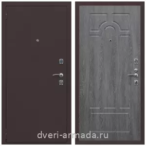 Входные двери с двумя петлями, Дверь входная Армада Комфорт Антик медь / МДФ 6 мм ФЛ-58 Дуб Филадельфия графит
