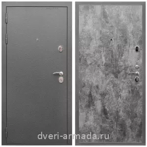 Входные двери МДФ для офиса, Дверь входная Армада Оптима Антик серебро / МДФ 6 мм ПЭ Цемент темный