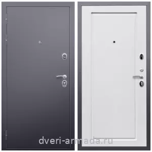 Офисные, Дверь входная Армада Люкс Антик серебро / МДФ 16 мм ФЛ-119 Ясень белый