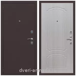 Входные двери с двумя петлями, Дверь входная Армада Комфорт Антик медь / МДФ 6 мм ФЛ-140 Дуб белёный