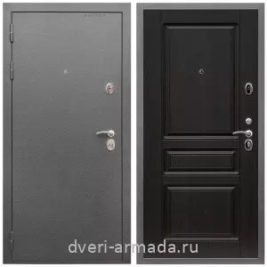 МДФ со стеклянными вставками, Дверь входная Армада Оптима Антик серебро / МДФ 16 мм ФЛ-243 Венге