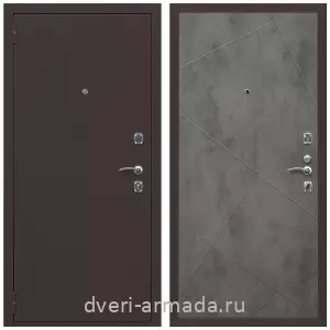 Наружные, Дверь входная Армада Комфорт Антик медь / МДФ 10 мм ФЛ-291 Бетон темный