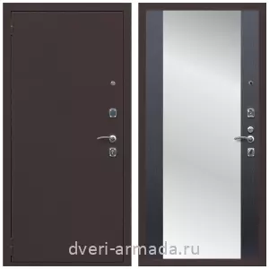 Входные двери лофт, Дверь входная Армада Комфорт Антик медь / МДФ 16 мм СБ-16 Венге с зеркалом
