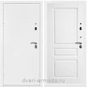 2 контура, Дверь входная Армада Оптима Белая шагрень / МДФ 16 мм ФЛ-243 Белый матовый