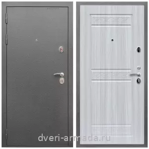 Входные двери толщиной 1.5 мм, Дверь входная Армада Оптима Антик серебро / МДФ 10 мм ФЛ-242 Сандал белый