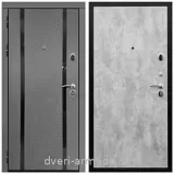 Дверь входная Армада Престиж Черная шагрень МДФ 16 мм Графит абсолют софт / МДФ 6 мм ПЭ Цемент светлый