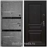 Дверь входная Армада Престиж Черная шагрень МДФ 16 мм Торос графит / ФЛ-243 Венге