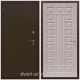 Двери в деревянный дом, Дверь входная утепленная для загородного дома Армада Термо Молоток коричневый/ ФЛ-183 Сандал белый от производителя