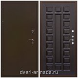 Для дачи, Дверь входная уличная в дом Армада Термо Молоток коричневый/ ФЛ-183 Венге для дачи с панелями МДФ стандартного размера 