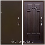 Уличные двери для коттеджа, Дверь входная железная уличная в частный дом Армада Термо Молоток коричневый/ ФЛ-58 Венге с терморазрывом